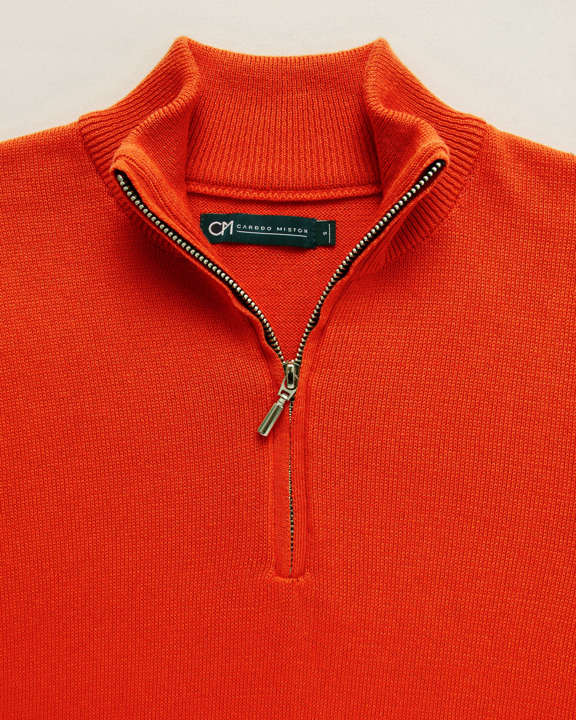 Saco Half Zip Algodón Naranja